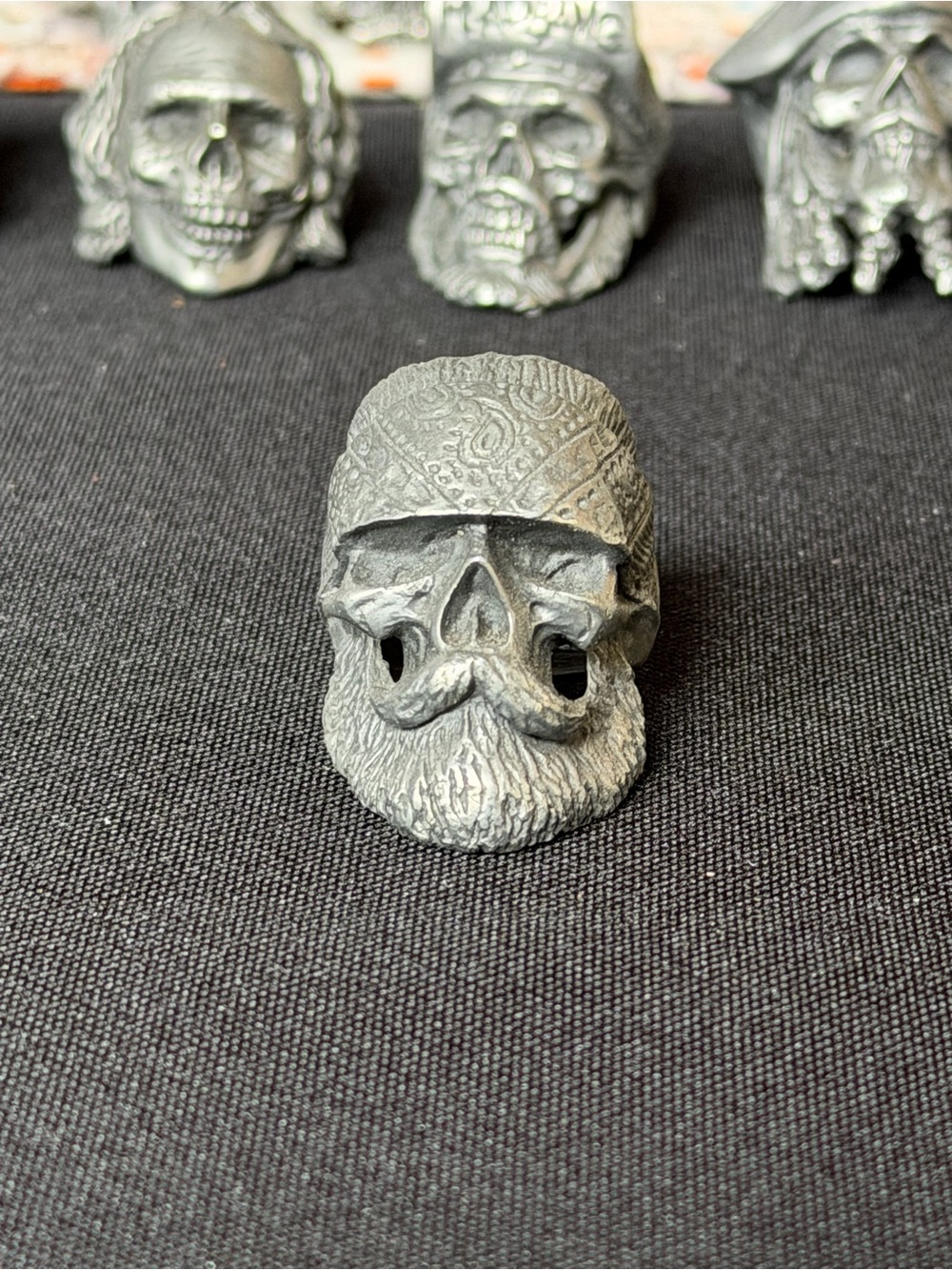 Men's Silver-Tone Skull Rings - Homie bones